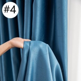 Cortinas Blackout Geométricas Jacquard Para Sala De Estar