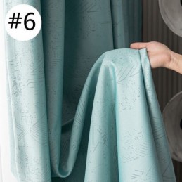 Cortinas Blackout Geométricas Jacquard Para Sala De Estar