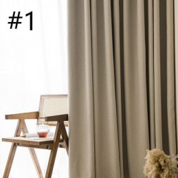 Cortinas Nórdicas Blackout De Cor Sólida Para Sala De Estar
