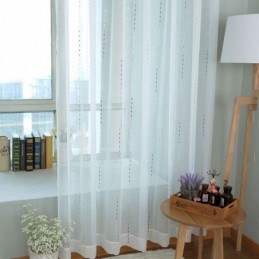 Cortinas Nórdicas De Tule, Cortina Moderna De Voile Transparente, Feita Sob Medida Para Sala De Estar E Quarto