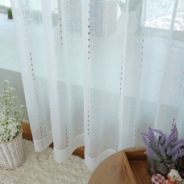 Cortinas Nórdicas De Tule, Cortina Moderna De Voile Transparente, Feita Sob Medida Para Sala De Estar E Quarto