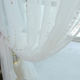 Cortinas Nórdicas De Tule, Cortina Moderna De Voile Transparente, Feita Sob Medida Para Sala De Estar E Quarto