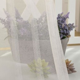 Cortina Transparente Respirável Feita Sob Medida, Cortina Decorativa De Tule Branco Voile Para Sala De Estar