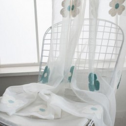 Mais Cortina Bordada Transparente Feita Sob Medida Cortina Decorativa Floral Sala De Estar Quarto
