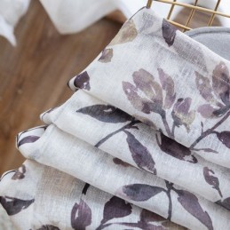 Cortina Estampada Botânica Feita Sob Medida, Cortina De Tule Transparente Para Sala De Estar E Quarto
