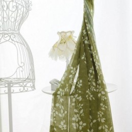 Cortina Transparente Estampada Simplicity Feita Sob Medida Cortina De Folhas De Tule Para Sala De Estar