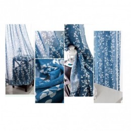 Cortina Transparente Estampada Simplicity Feita Sob Medida Cortina De Folhas De Tule Para Sala De Estar