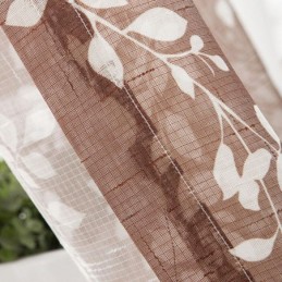 Cortina Transparente Estampada Simplicity Feita Sob Medida Cortina De Folhas De Tule Para Sala De Estar