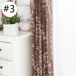 Cortina Transparente Estampada Simplicity Feita Sob Medida Cortina De Folhas De Tule Para Sala De Estar