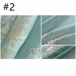 Cortinas De Voile Transparente Com Bordados Florais E Tule Decorativo Para Sala De Estar