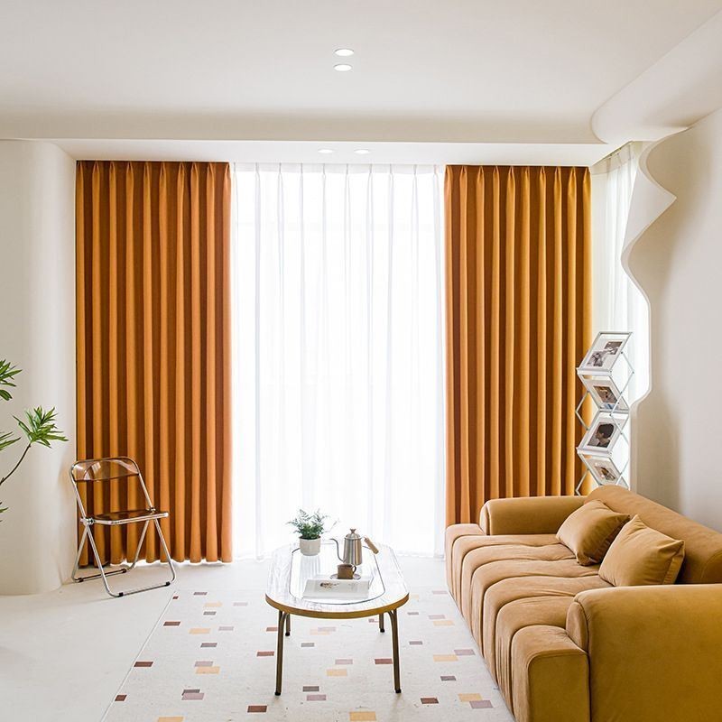 Cortinas Modernas De Cor Sólida, Cortina Blackout Feita Sob Medida Para Sala De Estar, Quarto