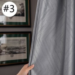 Cortinas Blackout Geométricas Jacquard Para Sala De Estar