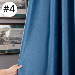 Cortinas Blackout Geométricas Jacquard Para Sala De Estar