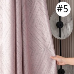 Cortinas Blackout Geométricas Jacquard Para Sala De Estar