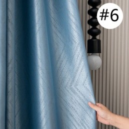 Cortinas Blackout Geométricas Jacquard Para Sala De Estar