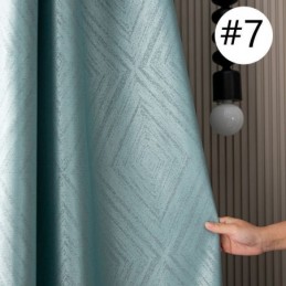 Cortinas Blackout Geométricas Jacquard Para Sala De Estar