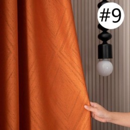Cortinas Blackout Geométricas Jacquard Para Sala De Estar