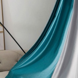 Cortinas Nórdicas De Patchwork Em Cores Sólidas Blackout Para Sala De Estar