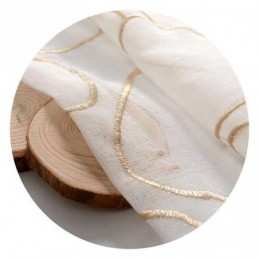 Cortina Moderna De Tule Bordado Sob Medida, Cortina Voile Transparente Para Sala De Estar