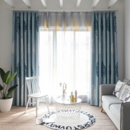 Cortina Blackout Bue Leaf...