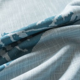 Cortina Blackout Bue Leaf Feita Sob Medida, Tratamento De Janela Moderno E Minimalista