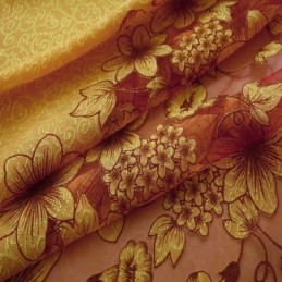 Cortina Transparente Estilo Country Americano Feita Sob Medida Com Jacquard De Galhos De Flores Para Tratamento De Janela De Quarto