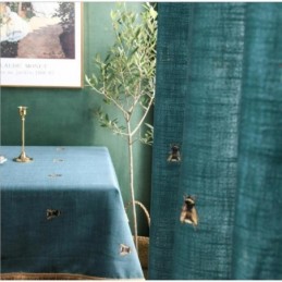 Cortina Decorativa De Algodão E Linho Feita Sob Medida Cortina Pastoral Bee Semi Blackout Quarto Infantil
