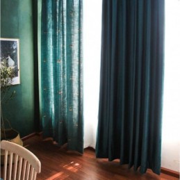 Cortina Decorativa De Algodão E Linho Feita Sob Medida Cortina Pastoral Bee Semi Blackout Quarto Infantil