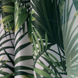 Cortina Blackout Com Estampa Tropical Feita Sob Medida, Cortina De Tule Com Folhas Nórdicas Para Quarto