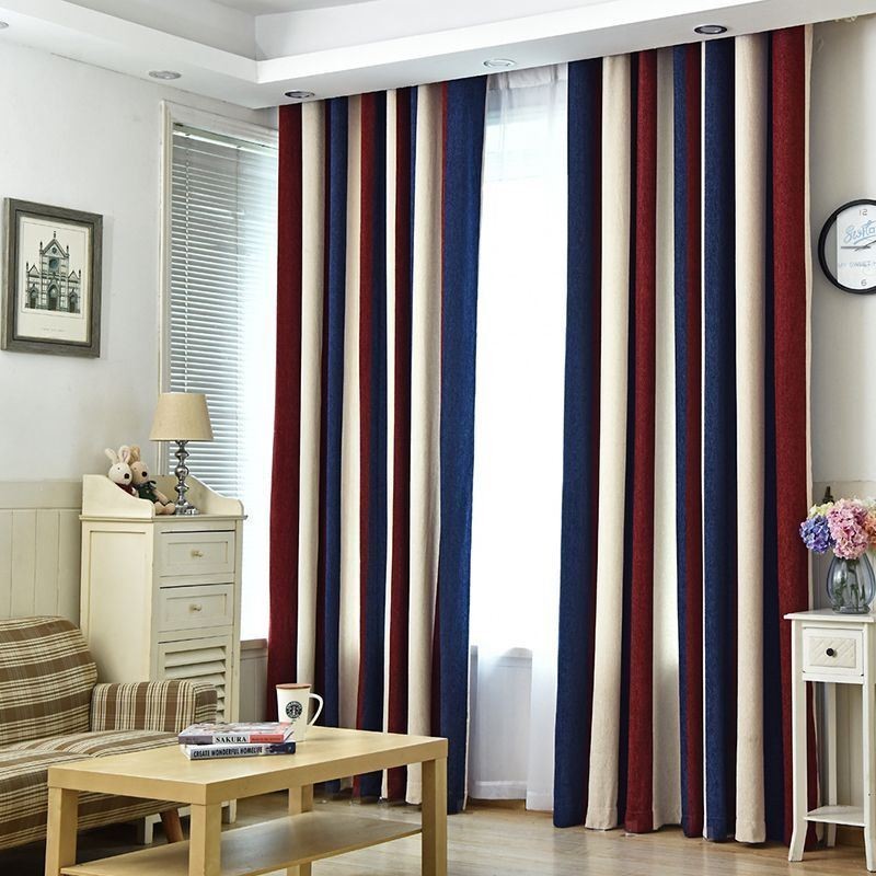 Cortina Para Casa Sob Medida Cortina Moderna Com Listras Para Sala De Estar