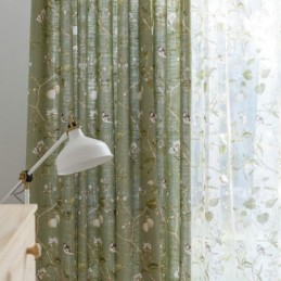 Cortina Blackout De Algodão E Linho Feita Sob Medida, Cortina Com Estampa Americana, Painel De Janela Respirável Para Quarto