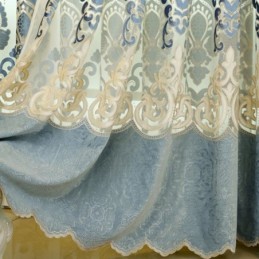 Cortina Estilo Europeu Feita Sob Medida Cortina Simples Bordada Para Sala De Estar Quarto