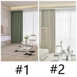 Cortinas De Cor Sólida Elegantes Para Janelas De Quarto E Sala De Estar