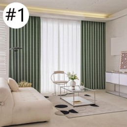 Cortinas De Cor Sólida Elegantes Para Janelas De Quarto E Sala De Estar