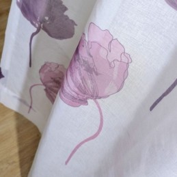 Cortina De Voile Transparente Minimalista Moderna Feita Sob Medida Cortina De Folha De Lótus Roxa Para Quarto