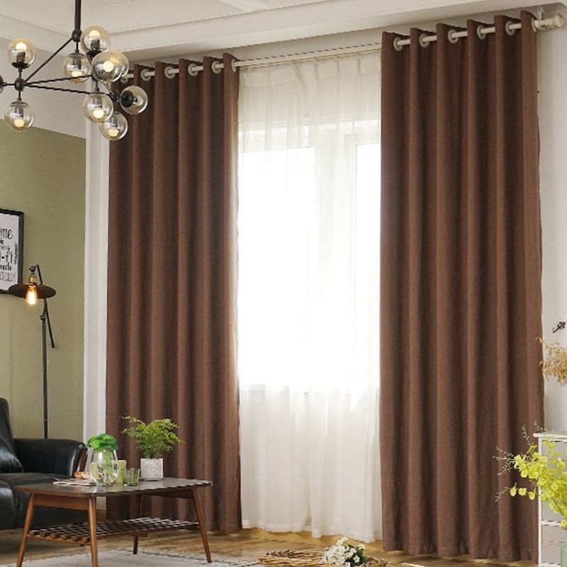 Cortina Blackout Moderna Feita Sob Medida, Cor Sólida, Para Sala De Estar E Quarto