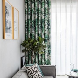 Cortina Moderna Feita Sob Medida Cortina Plantas Imprimir Casa