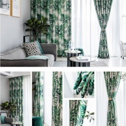 Cortina Moderna Feita Sob Medida Cortina Plantas Imprimir Casa
