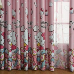 Cortinas Blackout Infantis Com Estampa De Gato, Linda Cortina Para Janela De Quarto De Menina Feita Sob Medida