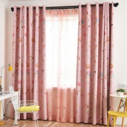 Cortina Blackout Sob Medida Com Estampa De Desenho Animado Para Quarto Infantil