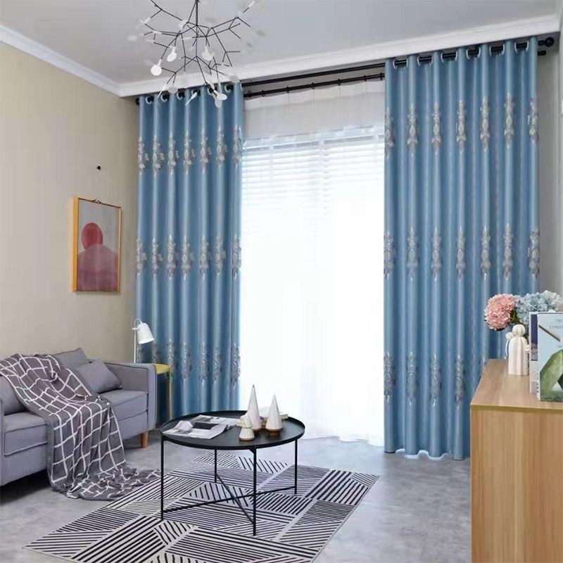 Cortina Jacquard Europeia Feita Sob Medida, Cortina Blackout Moderna E Personalizada Para Sala De Estar