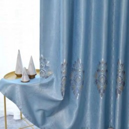 Cortina Jacquard Europeia Feita Sob Medida, Cortina Blackout Moderna E Personalizada Para Sala De Estar