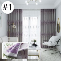 Cortinas Blackout Modernas Com Tecido Jacquard Em Formato De Árvore
