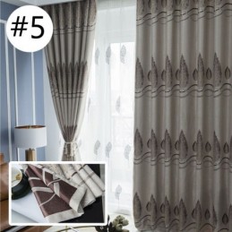 Cortinas Blackout Modernas Com Tecido Jacquard Em Formato De Árvore