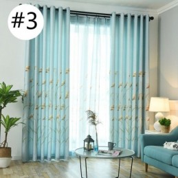 Cortina Blackout Com Estampa De Junco Estilo Pastoral Feita Sob Medida Para Sala De Estar E Quarto