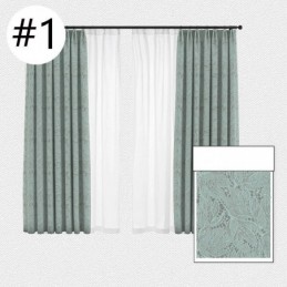 Cortinas Blackout Elegantes Com Estampa De Folhas Para Sala De Estar
