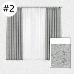 Cortinas Blackout Elegantes Com Estampa De Folhas Para Sala De Estar