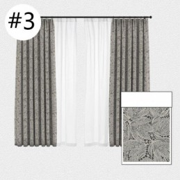 Cortinas Blackout Elegantes Com Estampa De Folhas Para Sala De Estar