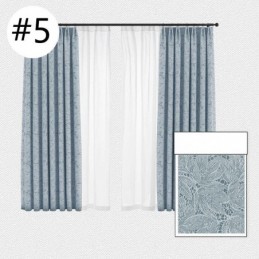 Cortinas Blackout Elegantes Com Estampa De Folhas Para Sala De Estar