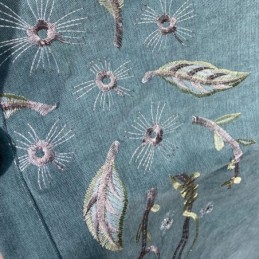 Cortina De Chenille Sob Medida Cortina Moderna Com Bordado Floral